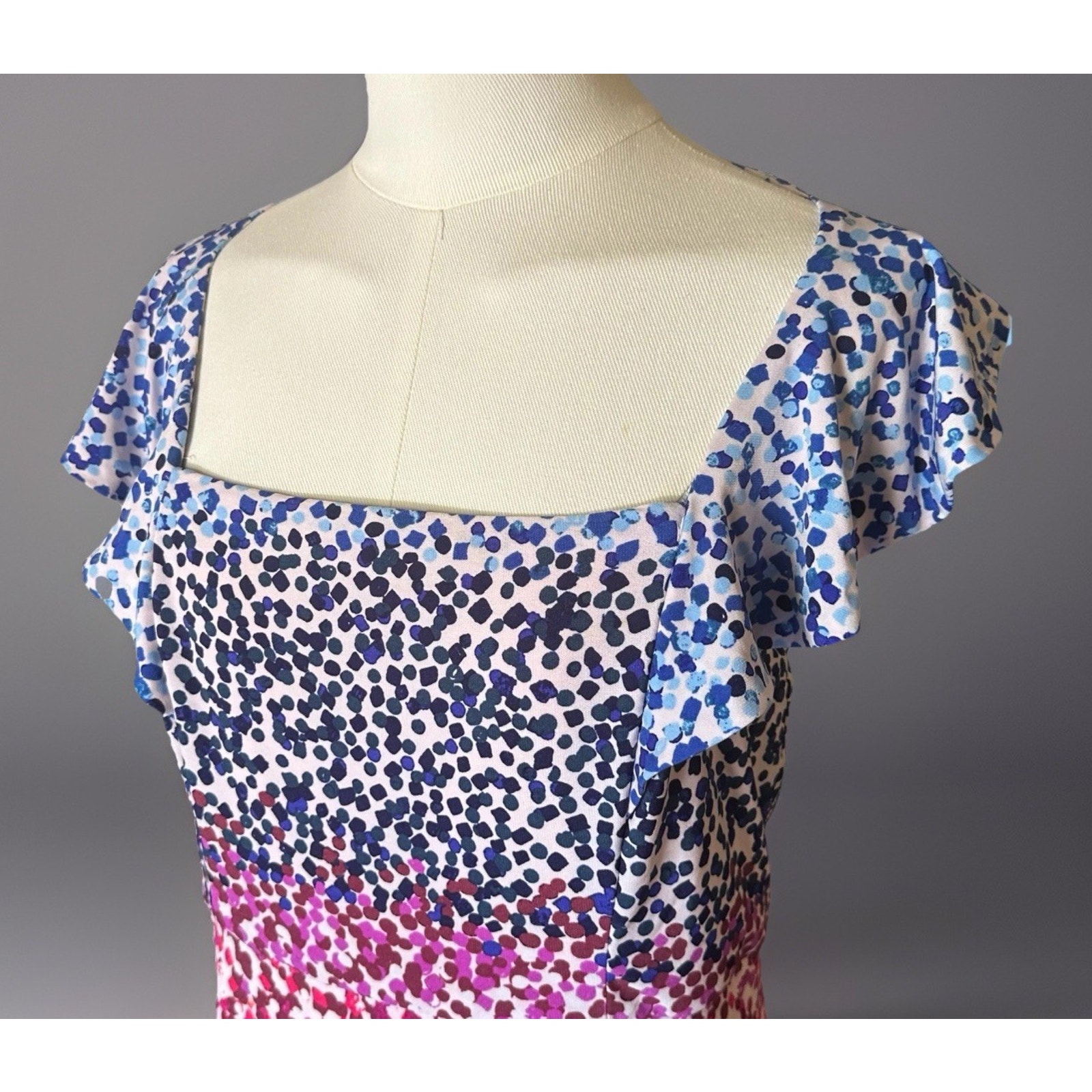 Julia Jordan New W Tags Maxi Dress Women 6 Flutter Capped Lined Perfect !